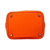 【6fd5602-g】エルメス ハンドバッグ ピコタン18ロック トリヨン オレンジ シルバー金具 Y刻印【中古】レディース