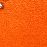 【6fd5602-g】エルメス ハンドバッグ ピコタン18ロック トリヨン オレンジ シルバー金具 Y刻印【中古】レディース
