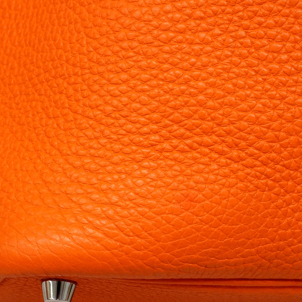 【6fd5602-g】エルメス ハンドバッグ ピコタン18ロック トリヨン オレンジ シルバー金具 Y刻印【中古】レディース