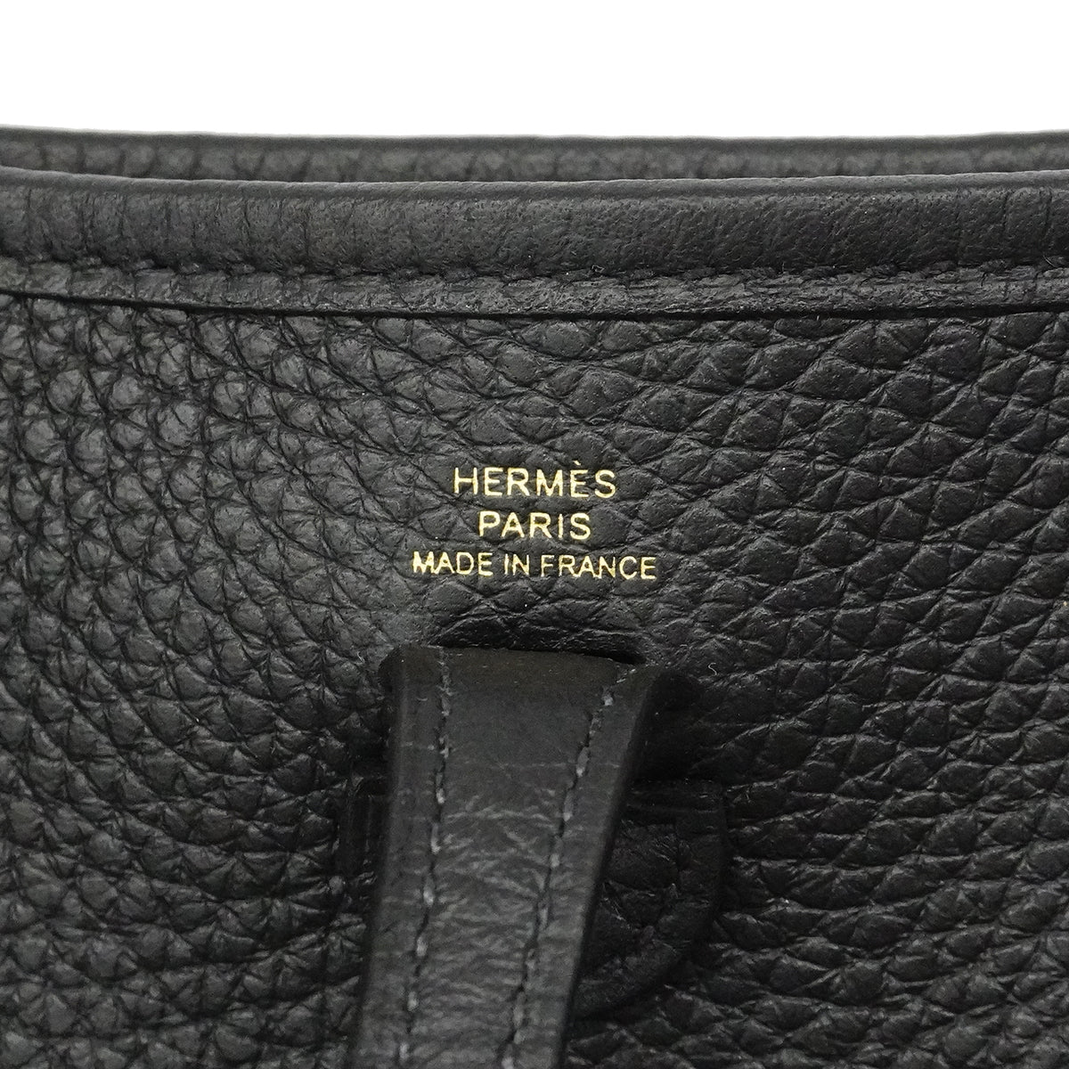 【6fd5603-g】エルメス ポシェット エヴリンTPM トリヨン ブラック ゴールド金具 K刻印【中古】レディース