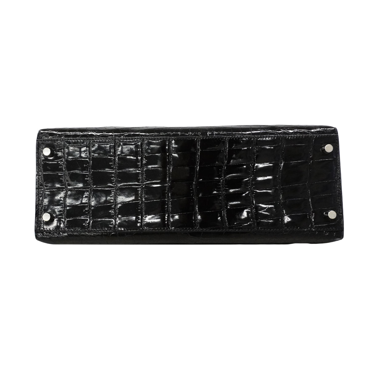 【6fd5604-g】エルメス ハンドバッグ ケリー32 ニロティカス ブラック シルバー金具 □H刻印 2wayバッグ【中古】レディース