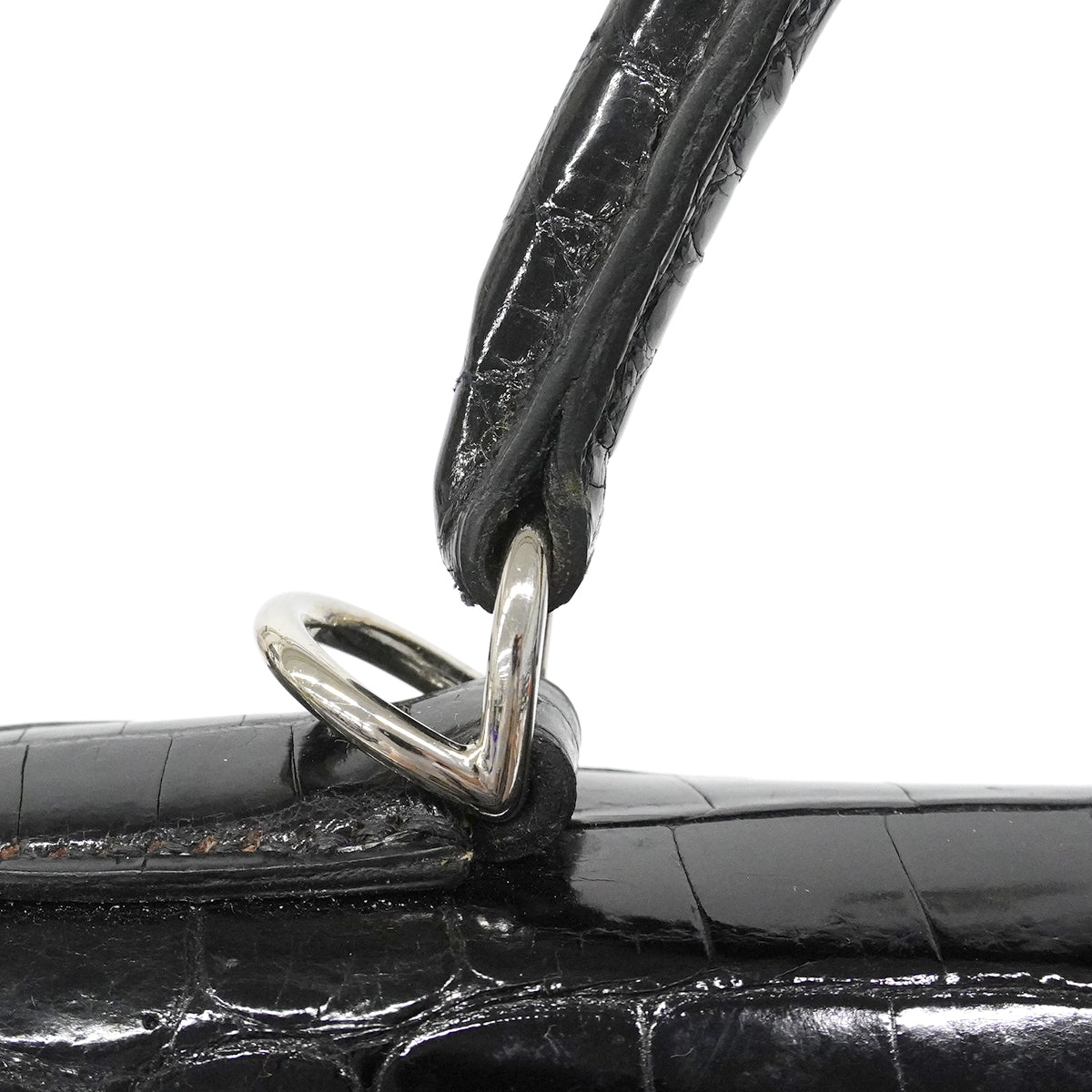 【6fd5604-g】エルメス ハンドバッグ ケリー32 ニロティカス ブラック シルバー金具 □H刻印 2wayバッグ【中古】レディース