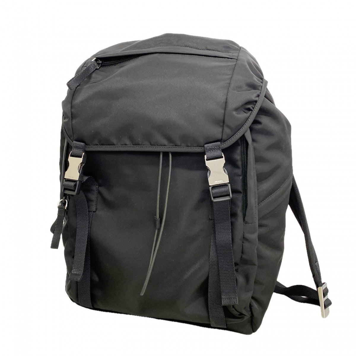 【6fd5610-k】プラダ リュック・デイパック テスート ナイロン ブラック シルバー金具【中古】メンズ