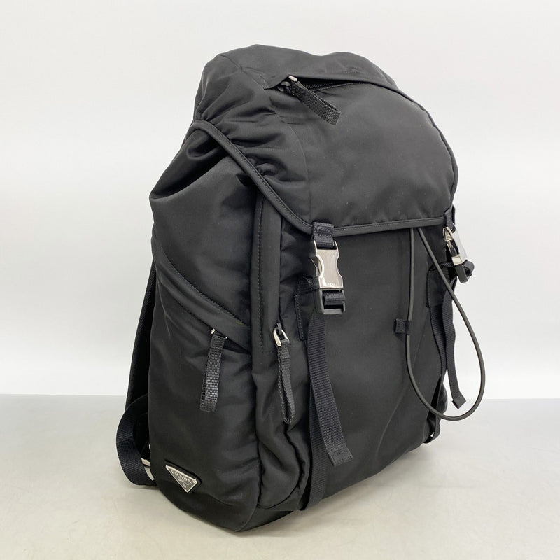 【6fd5610-k】プラダ リュック・デイパック テスート ナイロン ブラック シルバー金具【中古】メンズ