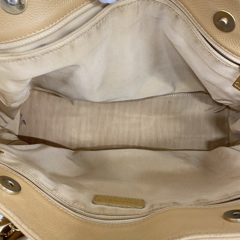 【6fd5627-k】シャネル トートバッグ エグゼクティブ キャビアスキン ライトブラウン ゴールド金具 2wayバッグ【中古】レディース