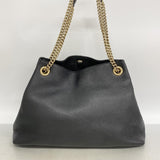 【6fd5631-k】グッチ ショルダーバッグ ソーホー 536196 レザー ブラック シャンパンゴールド金具【中古】レディース