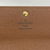 【6fd5652】ルイヴィトン 長財布 モノグラム ポシェットポルトモネクレディ M61726 ブラウン【中古】レディース