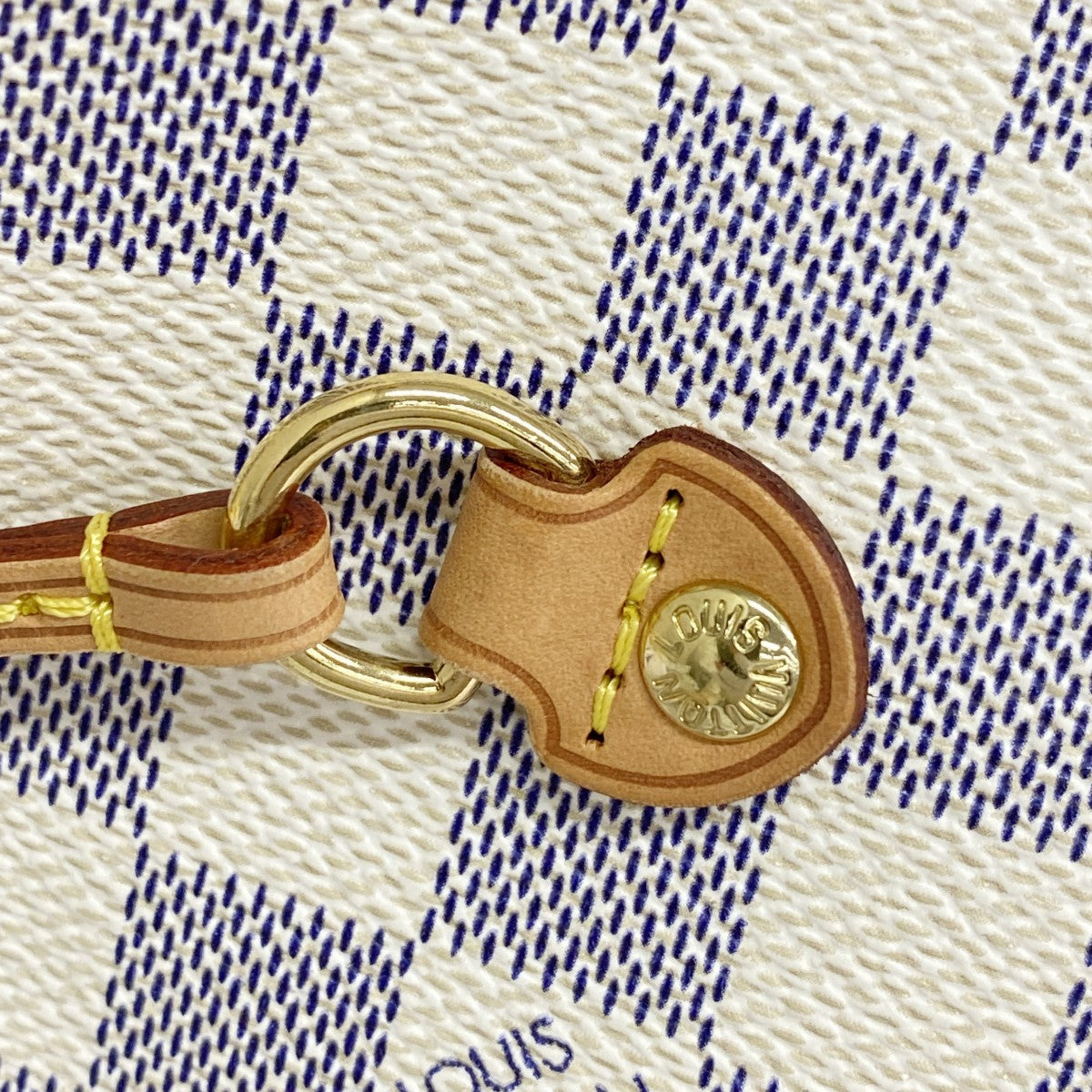 【6fd5667】ルイヴィトン トートバッグ ダミエ・アズール ネヴァーフルMM N51107 ホワイト【中古】レディース