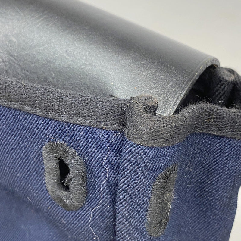 【6fd5687】エルメス ショルダーバッグ エールバッグTPM トワルオフィシエ ネイビー シルバー金具 □H刻印【中古】レディース