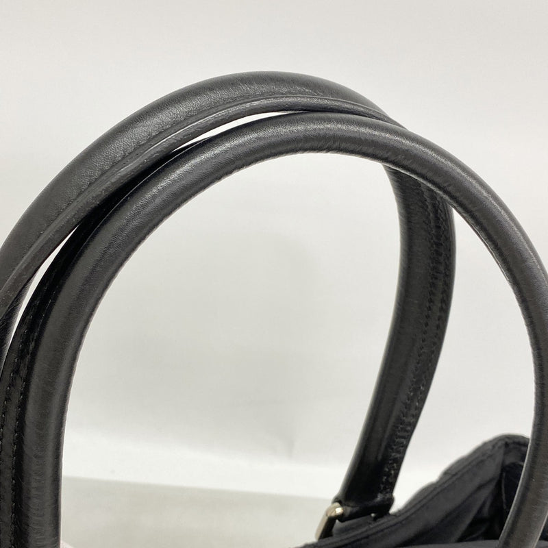 【6fd5691-k】シャネル トートバッグ パリニューヨーク ナイロン ブラック シルバー金具【中古】レディース