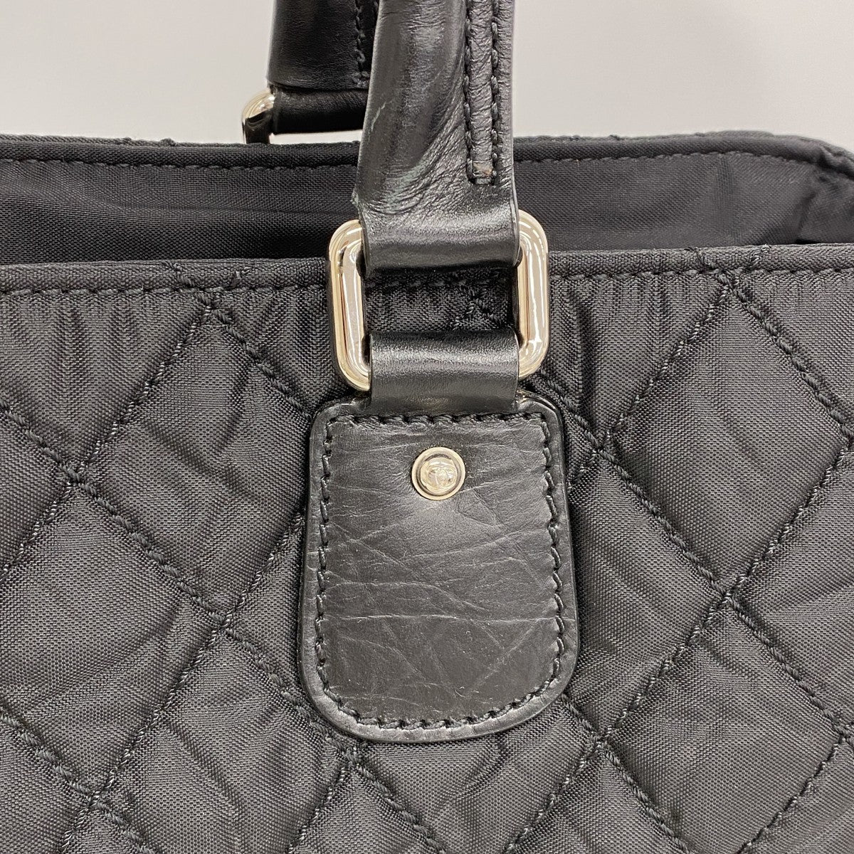 【6fd5691-k】シャネル トートバッグ パリニューヨーク ナイロン ブラック シルバー金具【中古】レディース