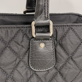【6fd5691-k】シャネル トートバッグ パリニューヨーク ナイロン ブラック シルバー金具【中古】レディース
