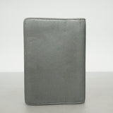 【6fd5748】シャネル 手帳カバー レザー グレー シルバー金具【中古】レディース