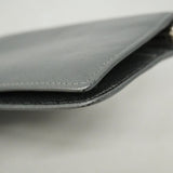 【6fd5748】シャネル 手帳カバー レザー グレー シルバー金具【中古】レディース