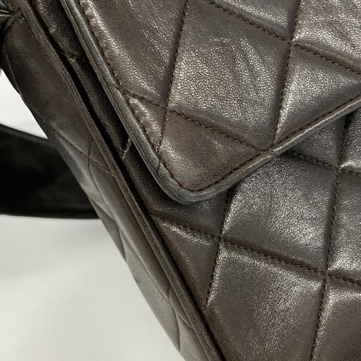 【6fd5760】シャネル ショルダーバッグ マトラッセ フリンジショルダー ラムスキン ブラック ゴールド金具【中古】レディース