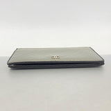 【6fd5763】シャネル 長財布 ビコローレ レザー グレー ブラック シルバー金具【中古】レディース