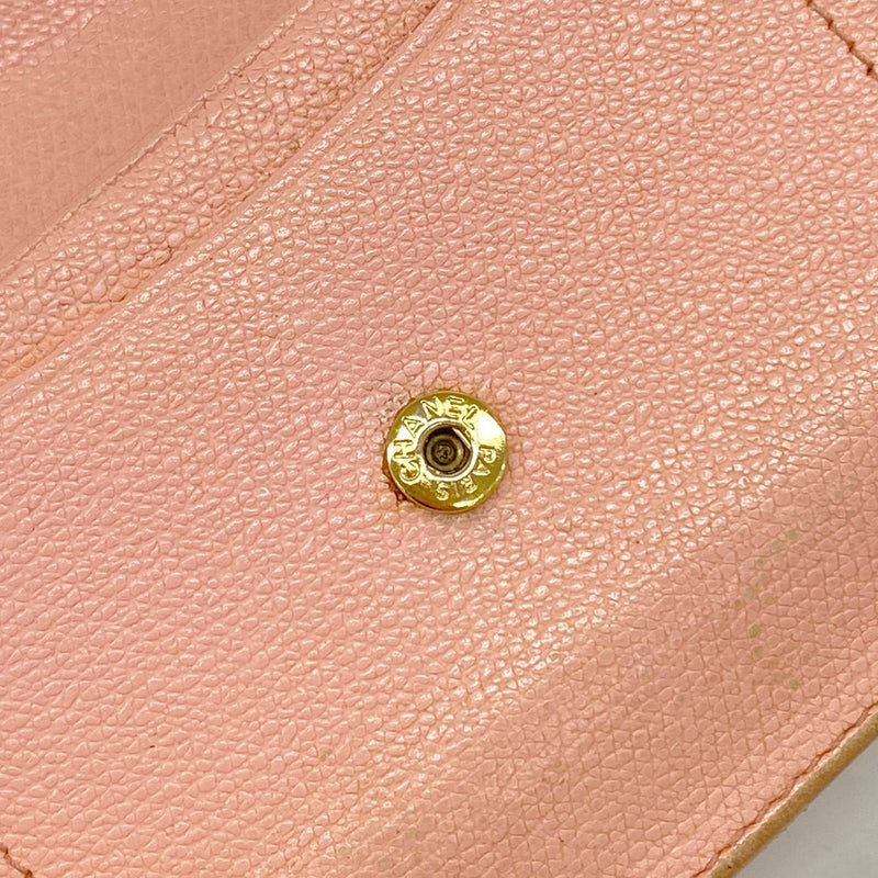 【6fd5764】シャネル コインケース ココボタン レザー ピンク ゴールド金具【中古】レディース