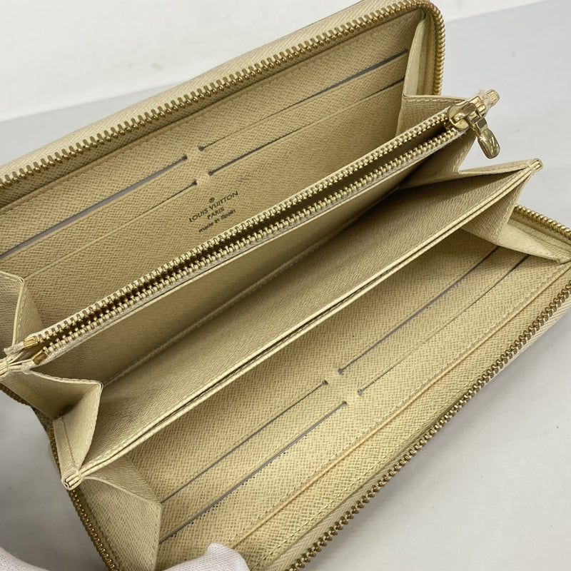 【6fd5767】ルイヴィトン 長財布 ダミエ・アズール ジッピーウォレット N60019 ホワイト【中古】レディース