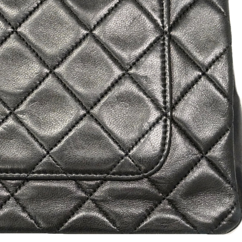 【6fd5773】シャネル ショルダーバッグ マトラッセ チェーンショルダー ラムスキン ブラック ゴールド金具【中古】レディース
