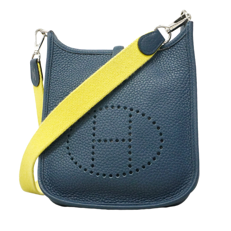 【6fd5776】エルメス ショルダーバッグ エヴリンTPM トリヨンクレマンス コルヴェール シルバー金具 A刻印【中古】レディース