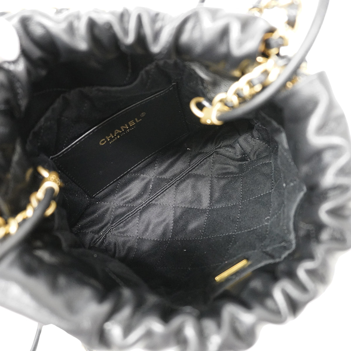 【6fd5778】シャネル ハンドバッグ チェーンショルダー シャネル22ミニ カーフ ブラック ゴールド金具 2wayバッグ【中古】レディース