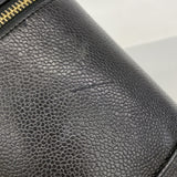 【6fd5790】シャネル バニティバッグ キャビアスキン ブラック ゴールド金具【中古】レディース