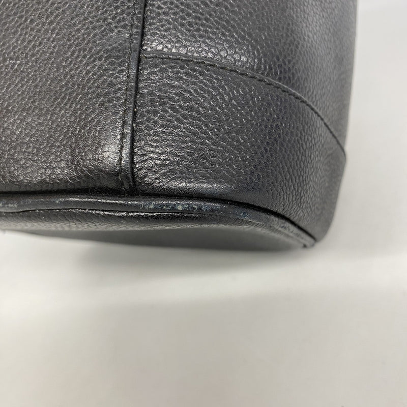 【6fd5790】シャネル バニティバッグ キャビアスキン ブラック ゴールド金具【中古】レディース