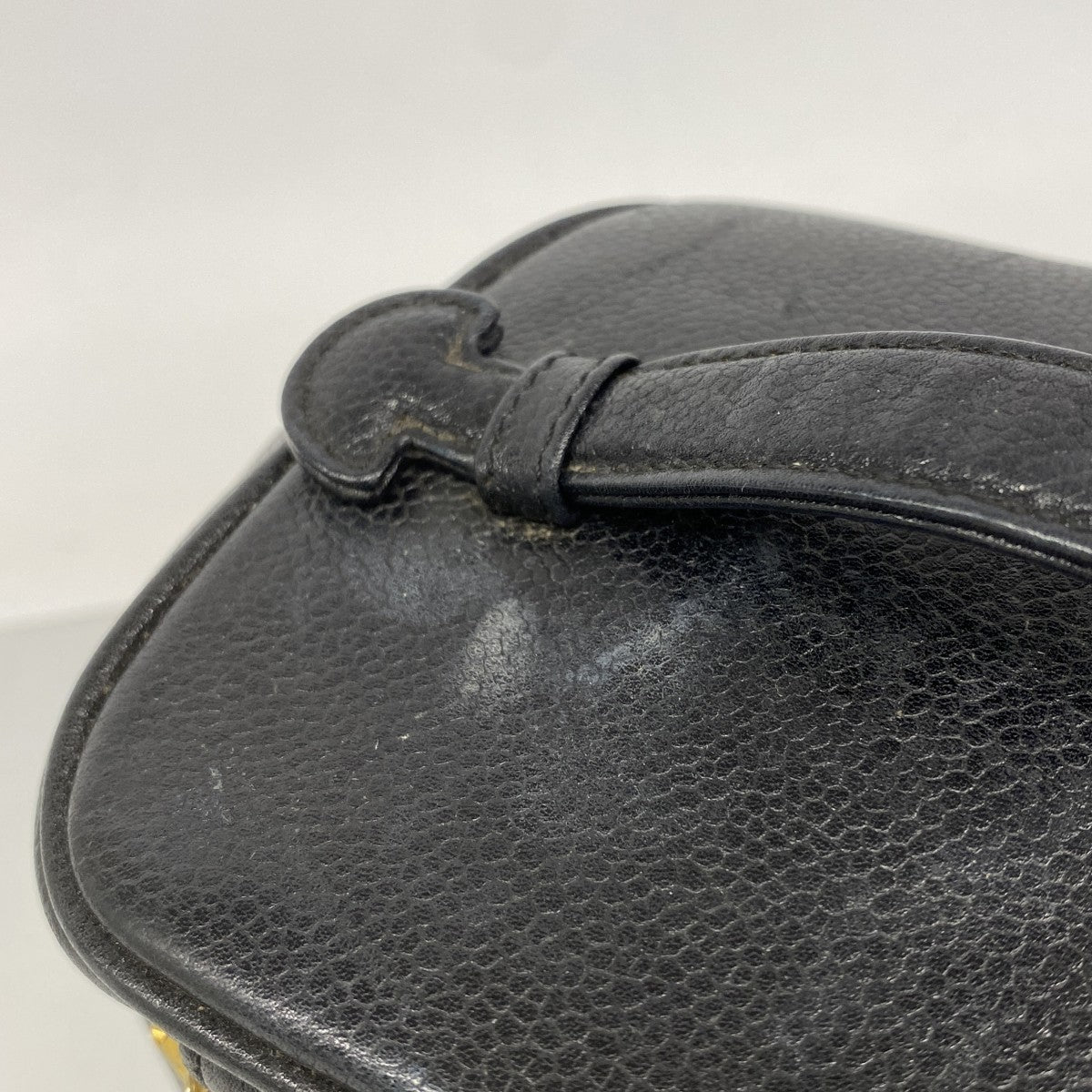 【6fd5790】シャネル バニティバッグ キャビアスキン ブラック ゴールド金具【中古】レディース