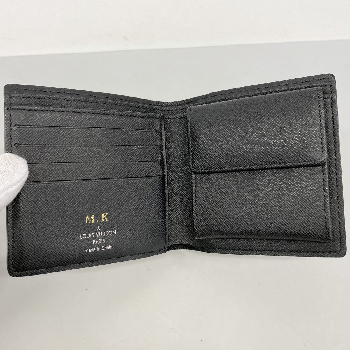 【6fd5798】ルイヴィトン 財布 ダミエ・グラフィット ポルトフォイユマルコ N62664 ブラック グレー【中古】メンズ