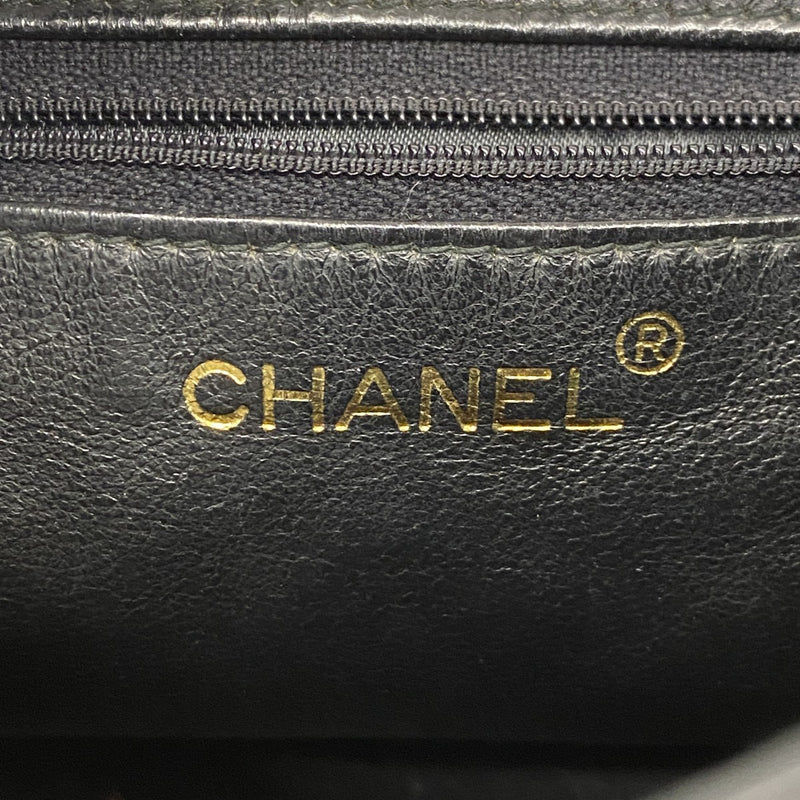 【6fd5800】シャネル ショルダーバッグ マトラッセ チェーンショルダー ラムスキン ブラック ゴールド金具【中古】レディース