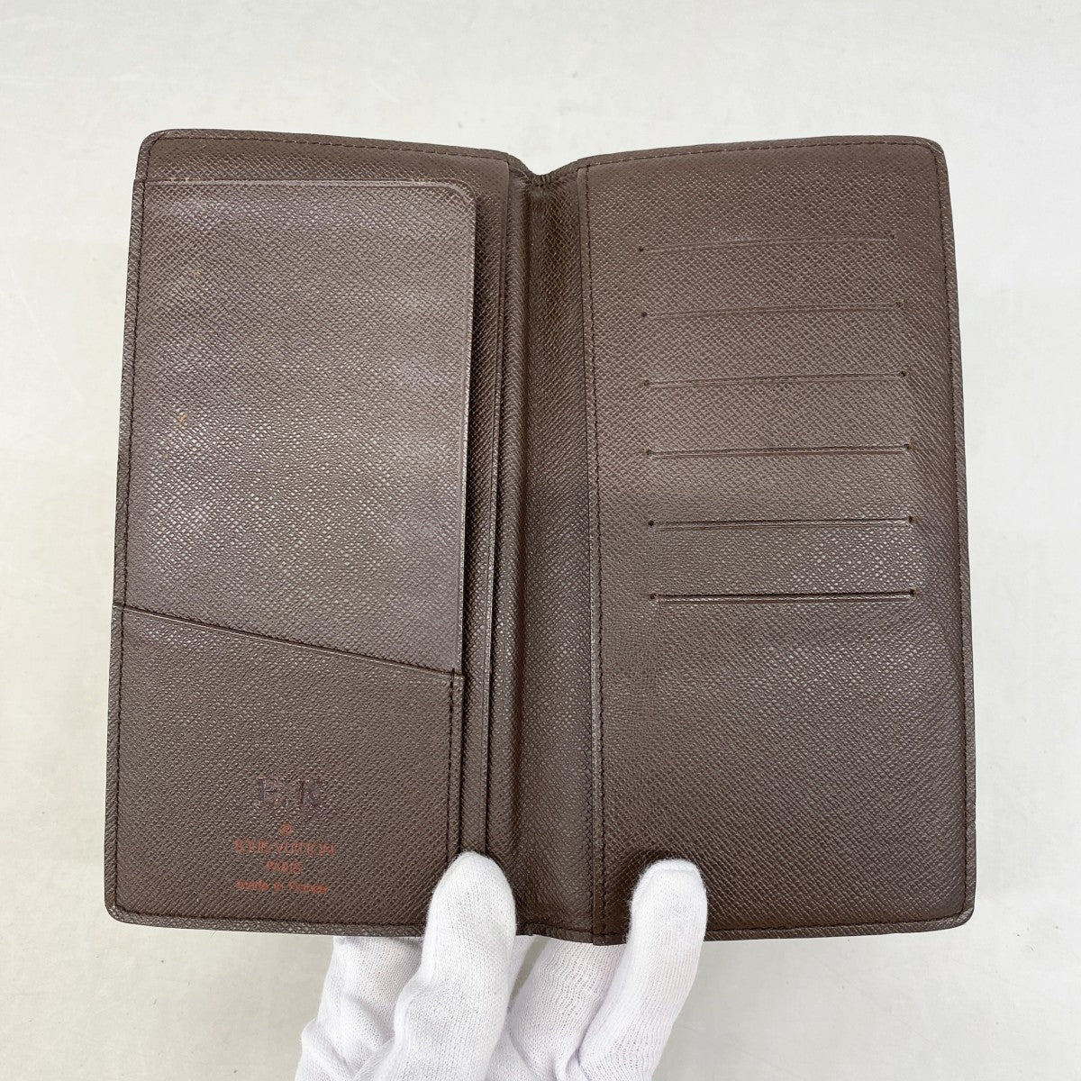 【6fd5807】ルイヴィトン 札入れ ダミエ ポルトバルールカルトクレディ N61823 エベヌ【中古】メンズ