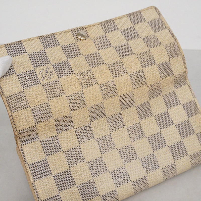 【6fd5816】ルイヴィトン 長財布 ダミエ・アズール ポルトフォイユサラ N61735 ホワイト【中古】レディース