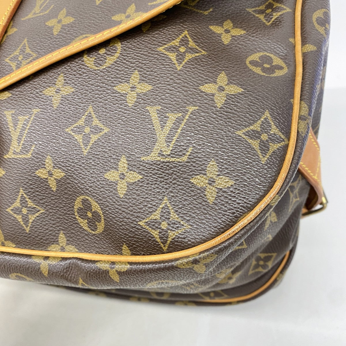 【6fd5820】ルイヴィトン ショルダーバッグ モノグラム ソミュール35 M42254 ブラウン【中古】レディース