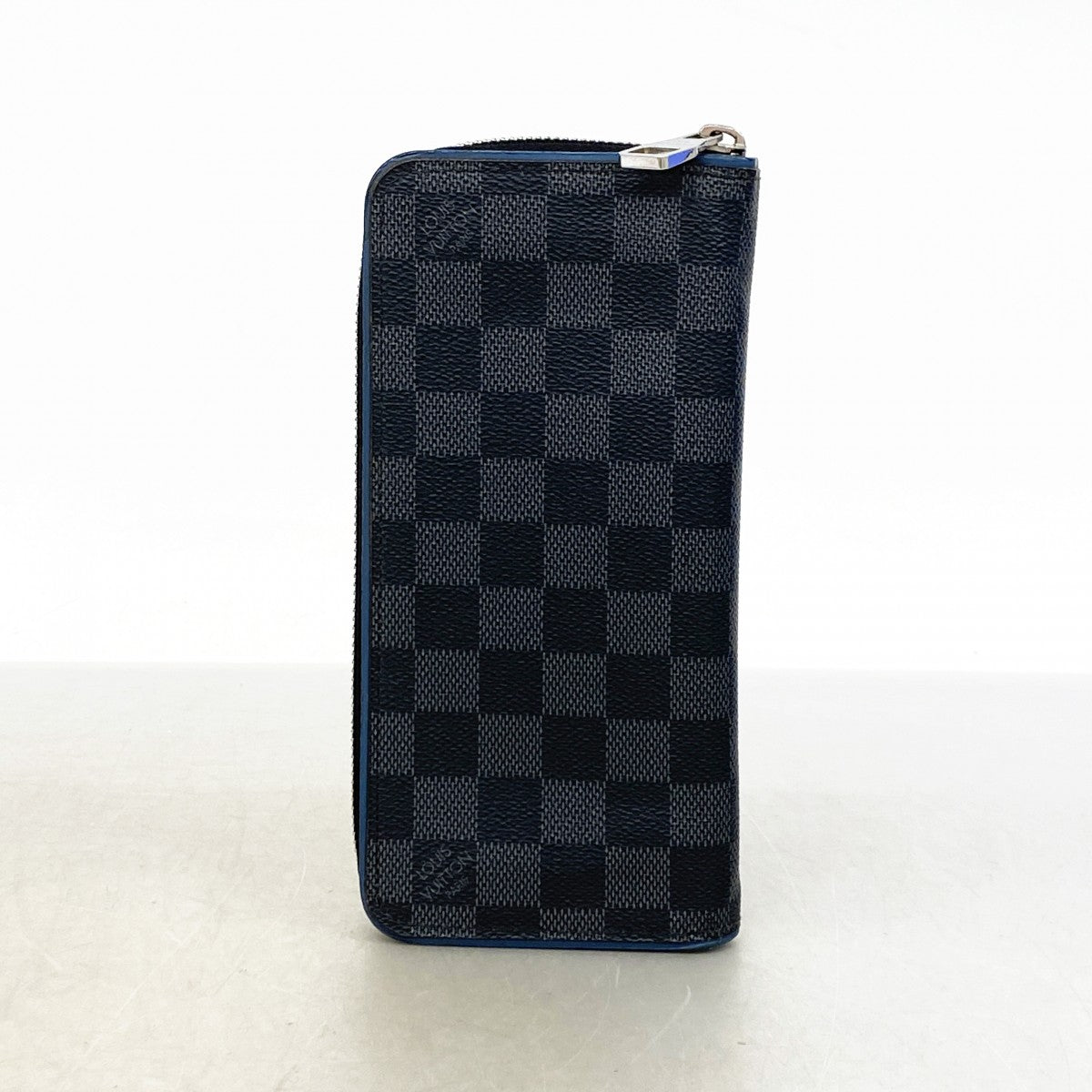 【6fd5826】ルイヴィトン 長財布 ダミエ・グラフィット ジッピーウォレットヴェルティカル N63305 ブルーグリ【中古】メンズ