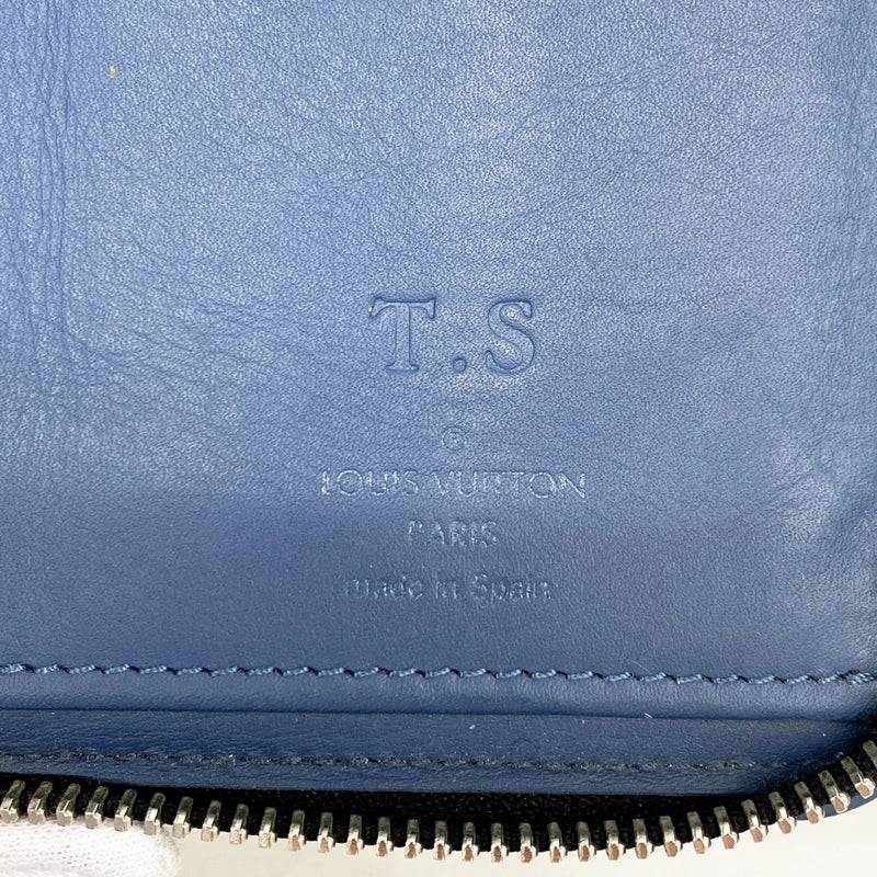 【6fd5826】ルイヴィトン 長財布 ダミエ・グラフィット ジッピーウォレットヴェルティカル N63305 ブルーグリ【中古】メンズ