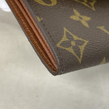【6fd5827】ルイヴィトン 長財布 モノグラム ポシェットポルトモネクレディ M61725 ブラウン【中古】レディース