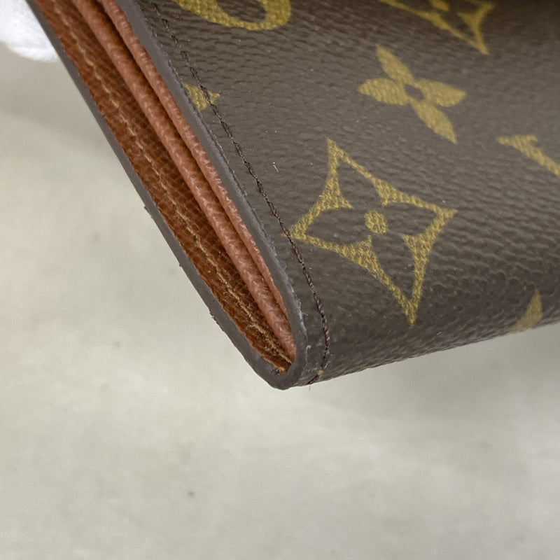 【6fd5827】ルイヴィトン 長財布 モノグラム ポシェットポルトモネクレディ M61725 ブラウン【中古】レディース