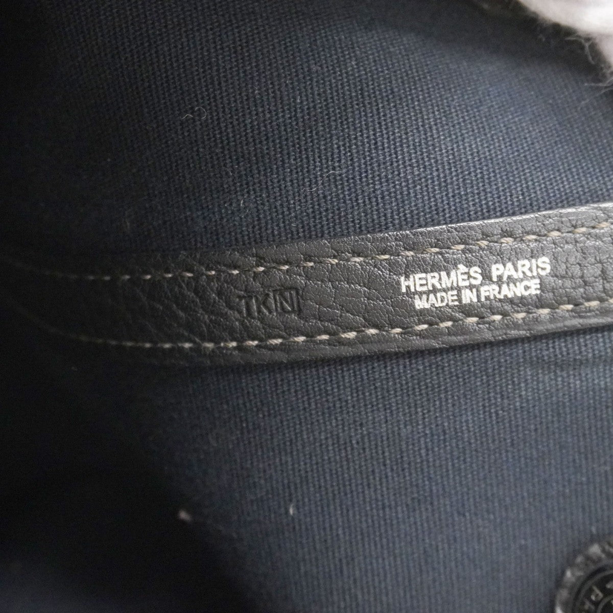 【6fd5830】エルメス トートバッグ ガーデンパーティPM トワルオフィシエ ブラック シルバー金具 □N刻印【中古】レディース