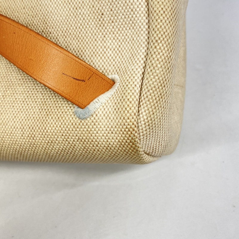 【6fd5843】エルメス リュック・デイパック エールバッグアドPM トワルアッシュ ナチュラル シルバー金具 □E刻印【中古】メンズ レディース ユニセックス