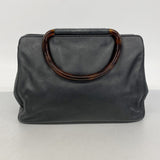 【6fd5847】シャネル ハンドバッグ ラムスキン ブラック ゴールド金具【中古】レディース