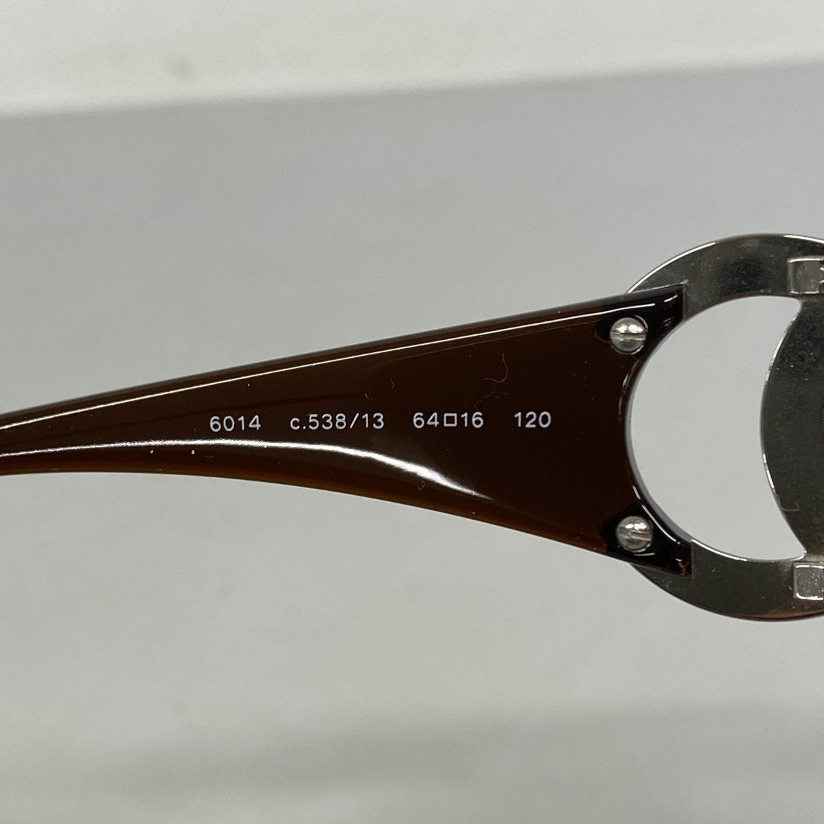 【6fd5849】シャネル サングラス 6014 プラスチック ブラウン シルバー金具【中古】レディース