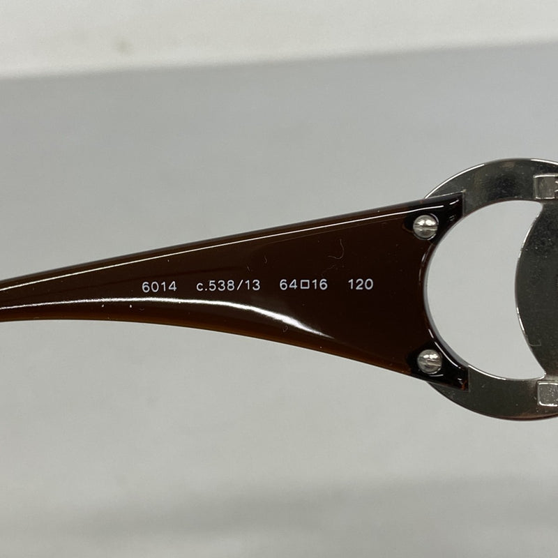 【6fd5849】シャネル サングラス 6014 プラスチック ブラウン シルバー金具【中古】レディース