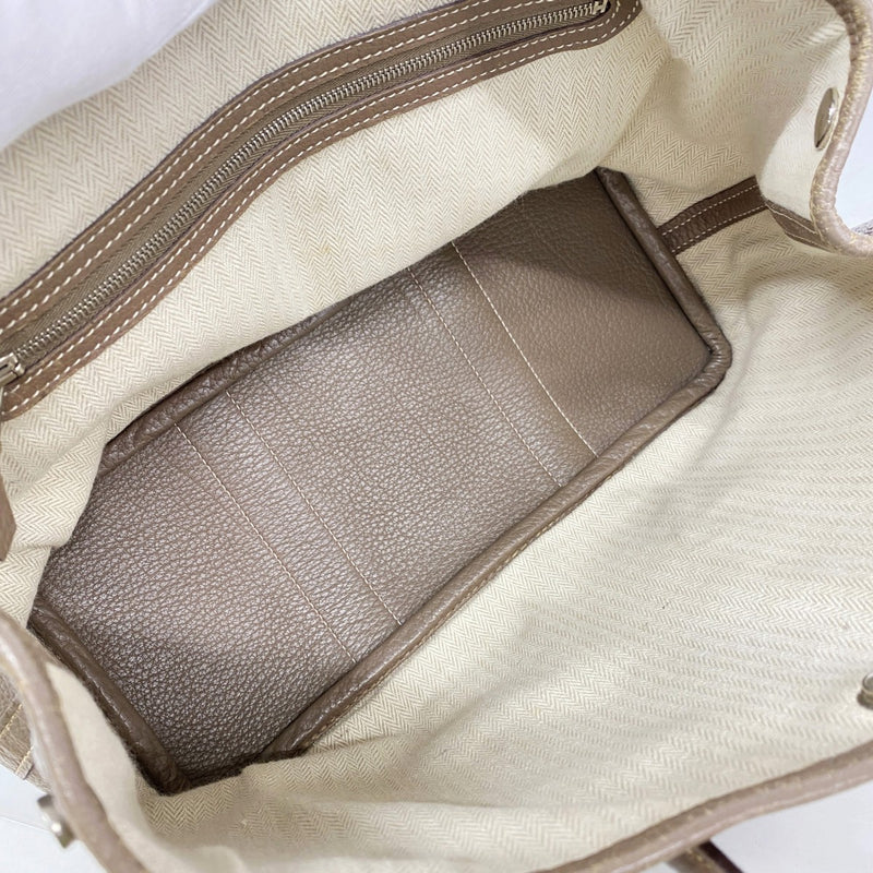 【6fd5852】エルメス トートバッグ ガーデンパーティTPM トリヨンクレマンス エトゥープ シルバー金具 □O刻印【中古】レディース
