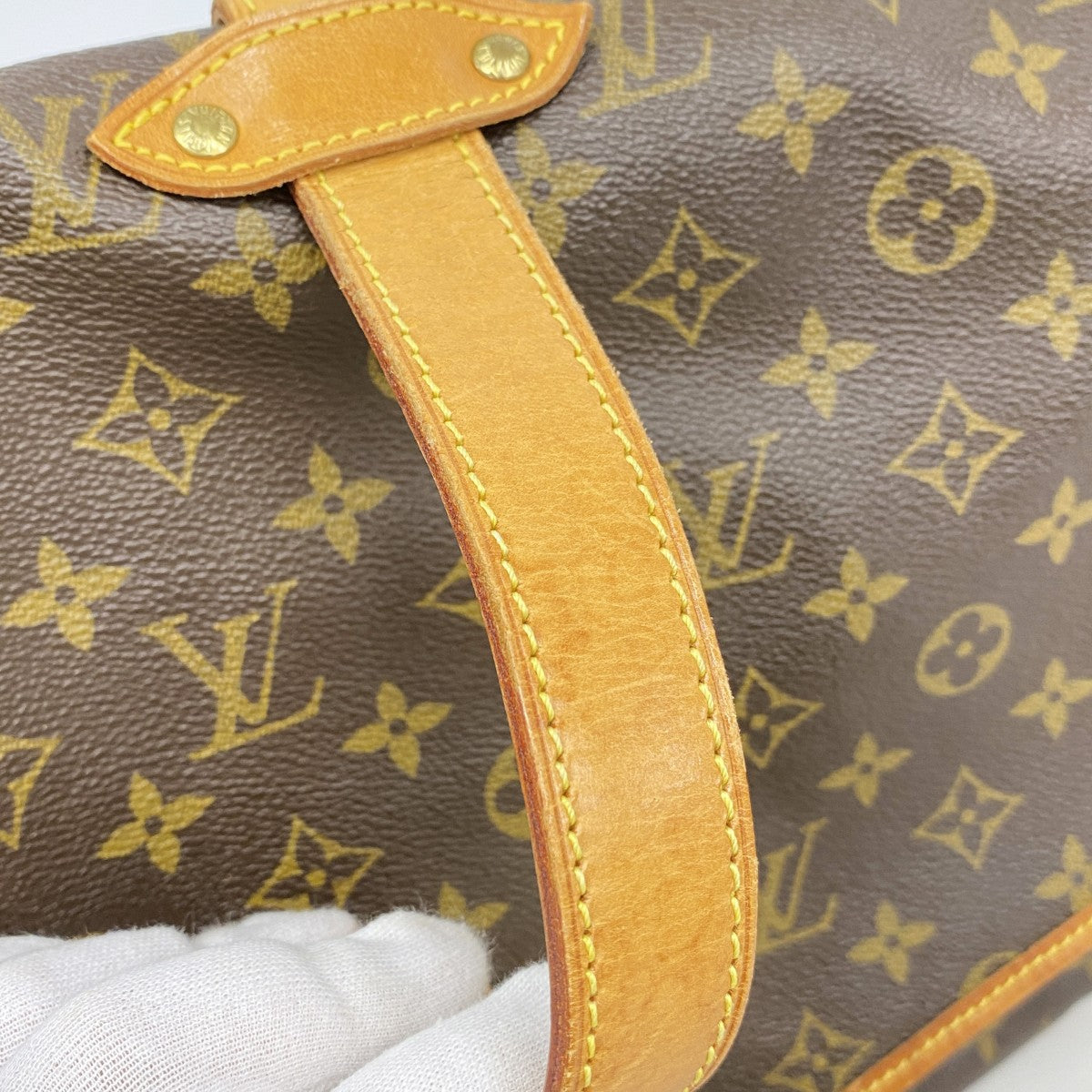 【6fd5856】ルイヴィトン ショルダーバッグ モノグラム ソミュール30 M42256 ブラウン【中古】レディース