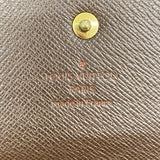 【6fd5860】ルイヴィトン 三つ折り長財布 ダミエ ポルトフォイユインターナショナル N61217 エベヌ【中古】レディース