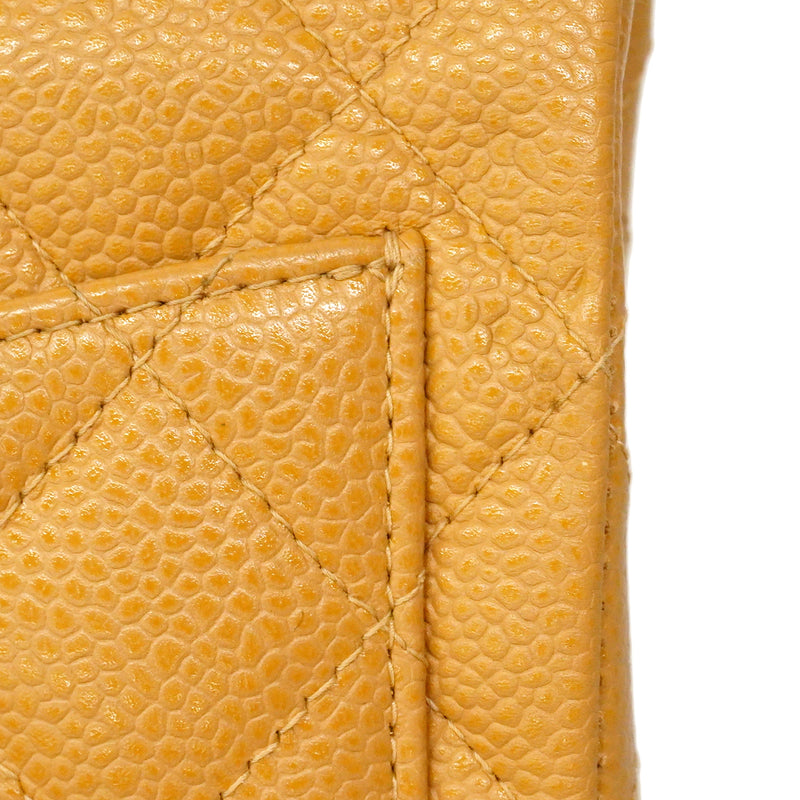 【6fd5874】シャネル ショルダーバッグ ミニマトラッセ チェーンショルダー キャビアスキン ブラウン ゴールド金具【中古】レディース