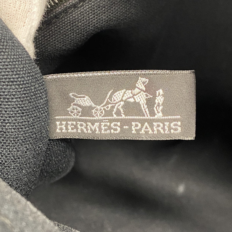 【6fd5876】エルメス トートバッグ フールトゥMM キャンバス ブラック シルバー金具【中古】メンズ レディース ユニセックス