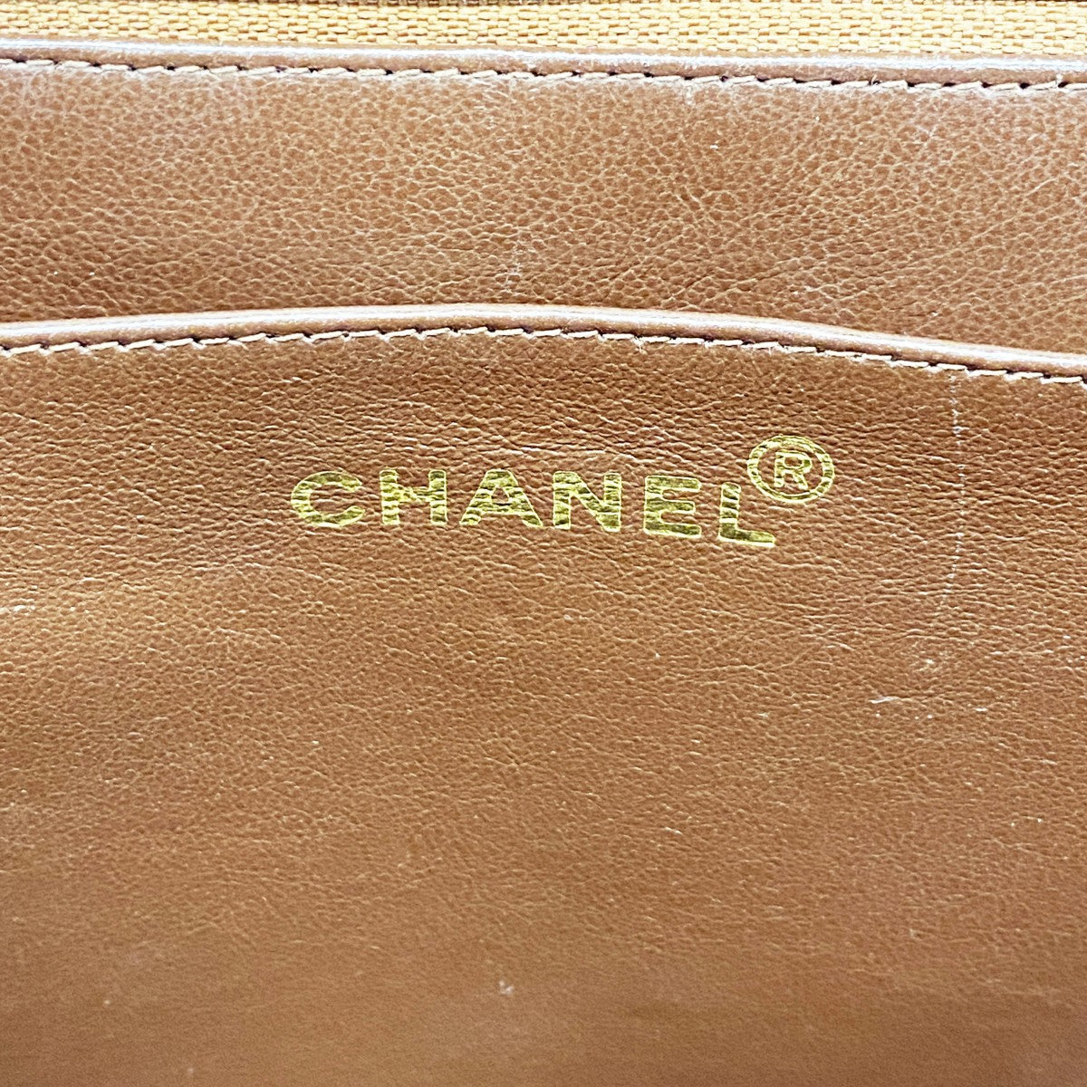 【6fd5877】シャネル ショルダーバッグ デカマトラッセ チェーンショルダー ラムスキン ブラウン ゴールド金具【中古】レディース