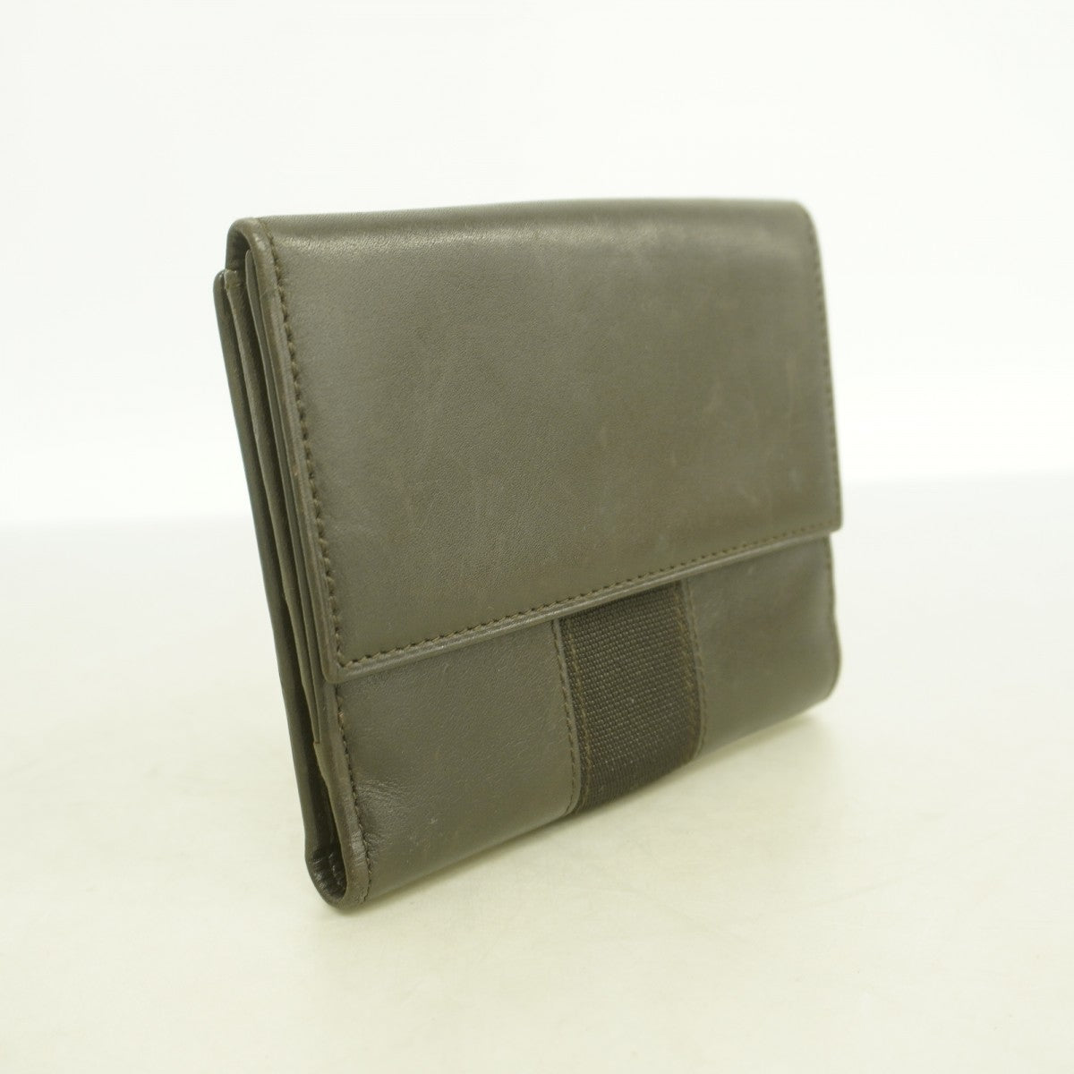 【6fd5895】グッチ 財布 035 1408 2090 レザー ダークブラウン シルバー金具【中古】レディース