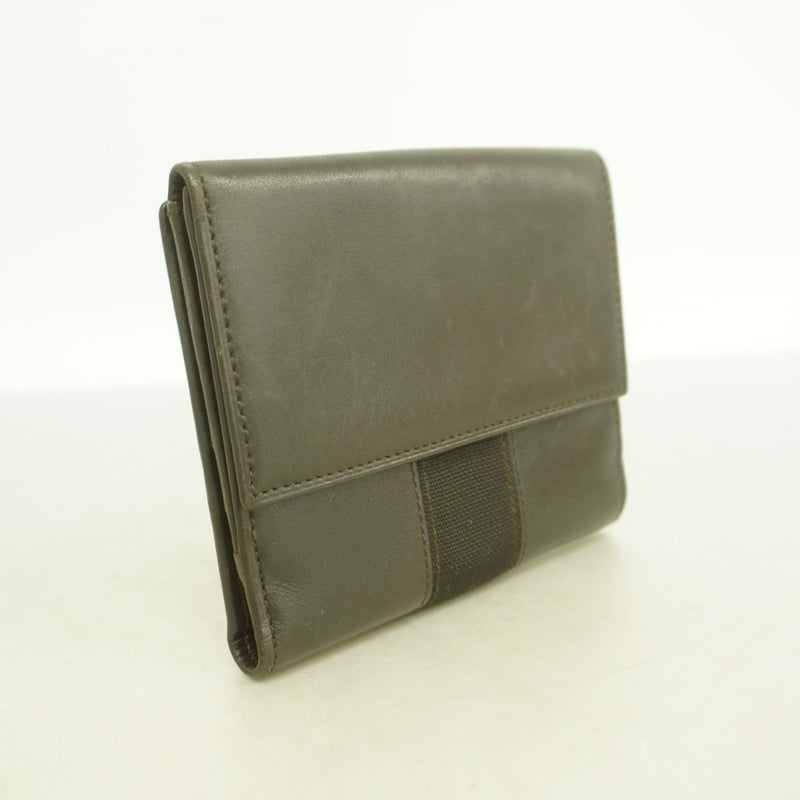 【6fd5895】グッチ 財布 035 1408 2090 レザー ダークブラウン シルバー金具【中古】レディース